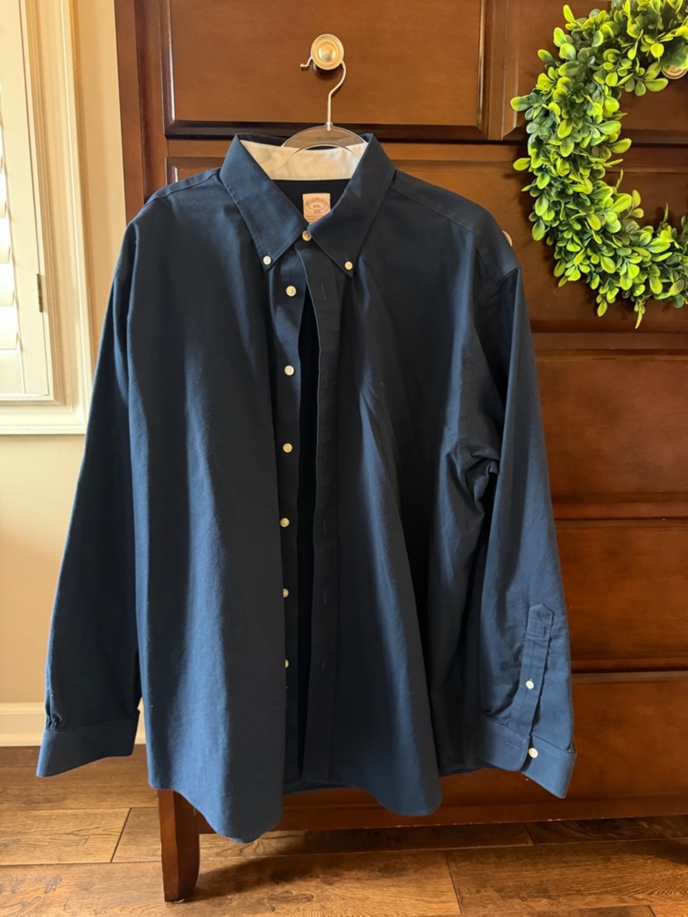 Brooks Brothers Navy Button-Down Oxford Shirt